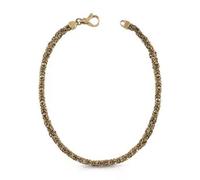 GUESS Catena bizantina da uomo in acciaio inox misura 58,4 cm, oro 23-Inch, acciaio inossidabile, senza gemme