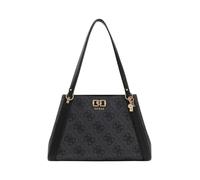 Guess Borsa Tote Karnilla Girlfriend Coal stampata con logo e chiusura magnetica Nero Poliuretano