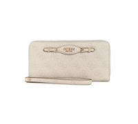 GUESS Katya Large Around Wallet, Portafoglio Grande con Zip, Pochette Donna, Logo Bianco, Taglia Unica