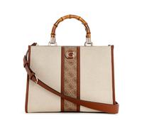 GUESS Borsa tote Kerima Bamboo 2 scomparti Natural/Latte Logo