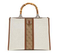 GUESS Kerima Bamboo 2 Compartment Tote Natural / Latte Logo