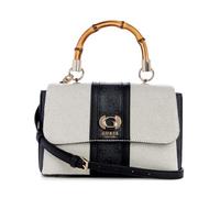 GUESS Kerima Bamboo Top Handle Flap, Cartella, Manici Superiori Donna, Logo Naturale/Latte, Taglia Unica