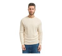 Guess, ,Knitwear ,Uomo ,Beige ,S Maglione Girocollo con Logo in Rilievo