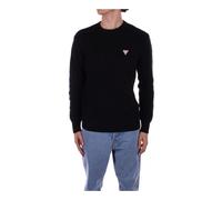 Guess, ,Knitwear ,Uomo ,Nero ,XL Maglione Nero con Logo Frontale