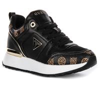 Guess Lace Up Kynneth 4G Peony Scarpe Da Corsa Donna In Nero Marrone UK 3 - 8