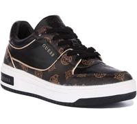 Guess Lace Up Tokyo Peony Logo Scarpe Da Donna In Nero Marrone UK 3 - 8