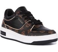 Guess Lace Up Tokyo Peony Logo Sneakers Donne In Nero Marrone EU 36-42