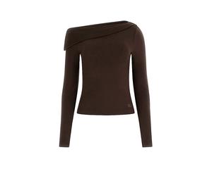 GUESS Langarmshirt DAMIANA marrone | S
