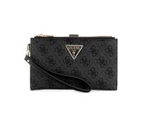 GUESS Laurel - Portafoglio con doppia cerniera, da donna, con logo in carbonio, taglia unica
