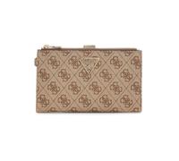 Guess Portafoglio Donna Laurel II – doppia cerniera, logo latte – Marrone – taglia unica