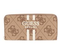 Guess Portafoglio Donna Laurel II SLG - Grande chiusura a zip - Colore Latte con Logo