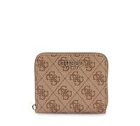 GUESS Laurel II SLG Small Zip Around Wallet Latte Logo