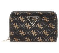 GUESS Laurel Medio Zip Borsa Donna Portafoglio IN Marrone 14 x 9 X 3 CM