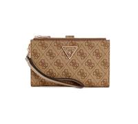 GUESS Laurel - Portafoglio da donna con doppia cerniera, logo latte, taglia unica