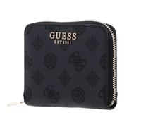 GUESS Laurel SLG Small Zip Around Wallet Charcoal Logo