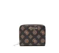 GUESS Laurel SLG Small Zip Around Wallet Mocha Logo
