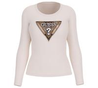 Guess Cream Cotton Long Sleeve T-Shirt - XL