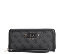 GUESS portafoglio Lindsey SLG Zip Around Wallet Coal Logo grigio scuro