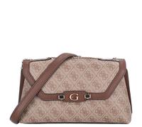 GUESS borsa a tracolla borsetta Lindsey Convertible Xbody Flap Latte Logo marrone chiaro
