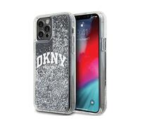 GUESS Liquid Glitter Arch Edition Cover per Apple iPhone 12/12 Pro, Nero