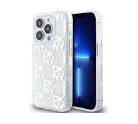 DKNY Custodia Liquid Glitter Multilogo Bianco - iPhone 15 Pro