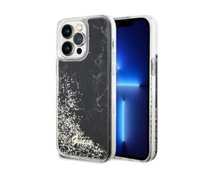 Guess Liquid Glitter Marble Case Nero - iPhone 14 Pro Max