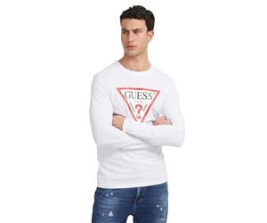 GUESS Logo Originale CN LS Maglietta Uomo
