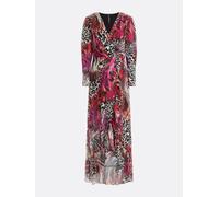 Guess Long Dress Luana - Abito Lungo Animalier Multicolore - Taglia XS Donna