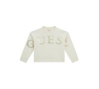 GUESS Long Sleeve Active Top Felpa da bambina, Crema bianca, 3 Años