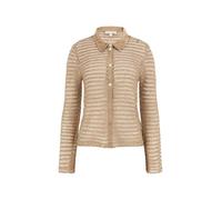 Guess Long Sleeve Button Front Bella Top Maglione, Wet Sand Multi, L Donna