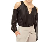 GUESS Long Sleeve Top Noir/jet Black A996 Taglia: 40 | Camicie Outlet | Donna | Nero