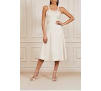 GUESS Lorraine Dress Ivory Bone Taglia: L | Abiti Midi Outlet | Donna | Bianco