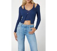 GUESS Ls Faux Dbl Layer Re Magician Blue Taglia: M | Cardigan Outlet | Donna | Blu