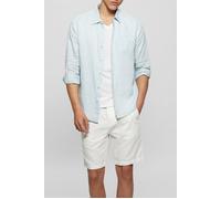 GUESS Ls Island Linen Shir Azure Laguna Taglia: L | Camicie Casual Outlet | Uomo | Bianco