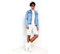 GUESS M3GD27 D4Z71 RODEO SHORT PANTALONCINI UOMO ZIP P7HX BLUE STENCIL LEAF