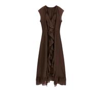 Guess - Maelys Ruffled Lo - - Dresses - Donna - Marrone - S