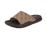 GUESS Magaria, Sandali a Ciabatta Uomo, Logo Marrone Chiaro Multi 230, 42 EU