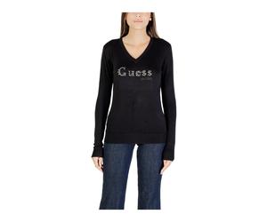 Guess - Maglia nera con scollo a V per autunno/inverno - - Knitwear - Donna - Nero - L