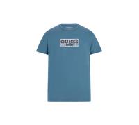 Guess Maglietta a Maniche Corte da Uomo Eco Box, Petrolio, S