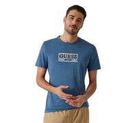 Guess Maglietta a Maniche Corte da Uomo Eco Box, Petrolio, S