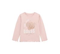 GUESS Maglietta a Maniche Lunghe per Bambine e Ragazze Rosa 6 Anni (116cm)