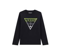 GUESS Maglietta a Maniche Lunghe per Bambini e Ragazzi Nero 10 Anni (140cm)