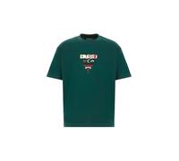 GUESS Maglietta a triangolo astratto a maniche corte da uomo, Verde acqua, S