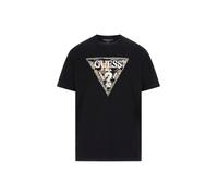 GUESS Maglietta a triangolo Eco a maniche corte da uomo, Nero corvino, XL