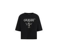 GUESS Maglietta 'Aurelie' nero / argento Donna GUESS M nero / argento