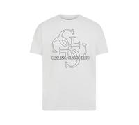 GUESS Maglietta classica Quattro G a maniche corte da uomo, Bianco puro., M