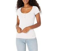 GUESS Maglietta da Donna Karlee Jewel BTN Henley
