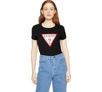 GUESS Maglietta da donna Tri Icon, Nero corvino, XS