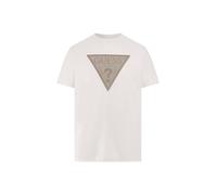 GUESS Maglietta marrone / bianco Uomo GUESS XL marrone / bianco