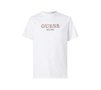 GUESS Maglietta marrone / bianco Uomo GUESS XL marrone / bianco